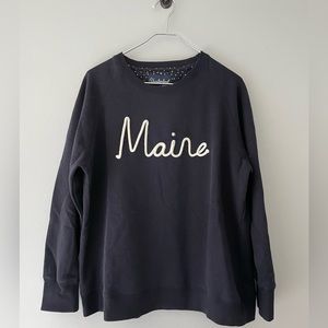 Maine Pullover Navy Sweatshirt with Rope Detail Size XXL